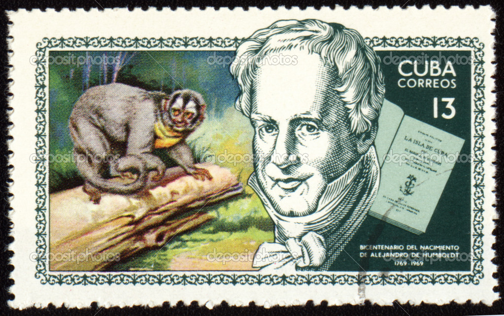 CUBA - CIRCA 1969: stamp printed in Cuba, shows German scientist and traveller Alexander von Humboldt (1769-1859), circa 1969
